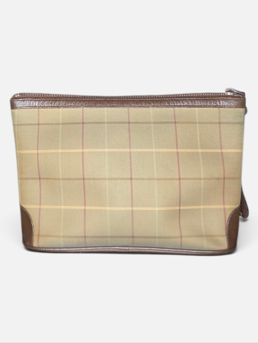 Burberry-Brown Nova Check Clutch Bag Canvas - Picture 3 of 8